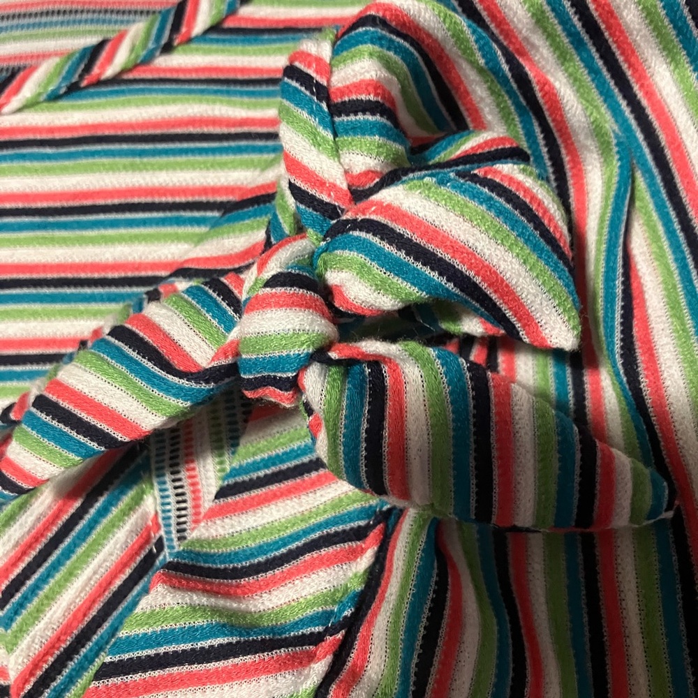 Ruby Rd. Colorful Striped Short Sleeve Top - Picture 6 of 11